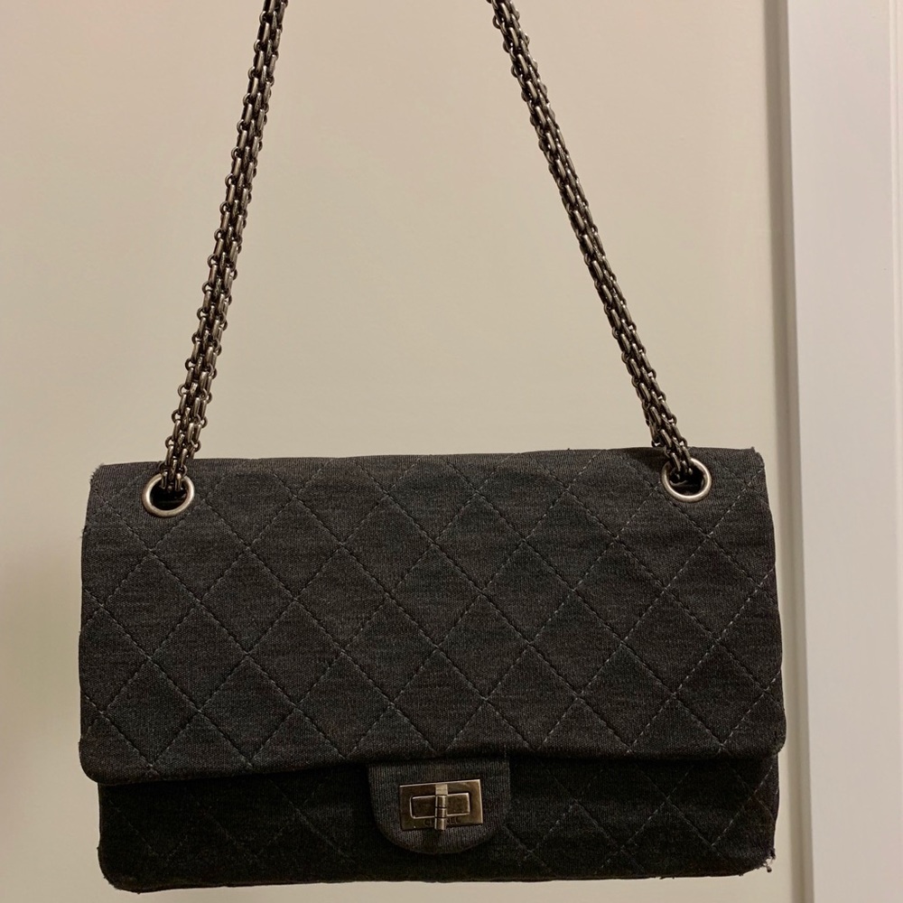 Preloved authentic Chanel Reissue 2.55 denim bag